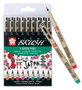 Talens Sakura Pigma Brush Estuche de 9 Rotuladores Punta Pincel Surtidos